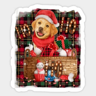 HO HO HO cute Xmas puppy Sticker